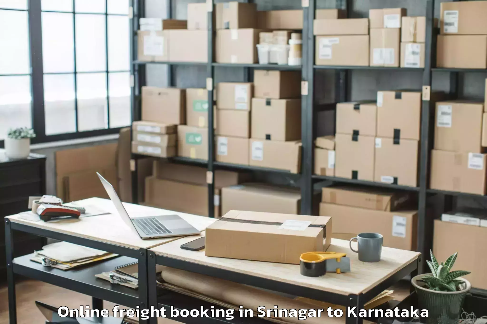 Book Srinagar to Bengaluru Airport Blr Online Freight Booking